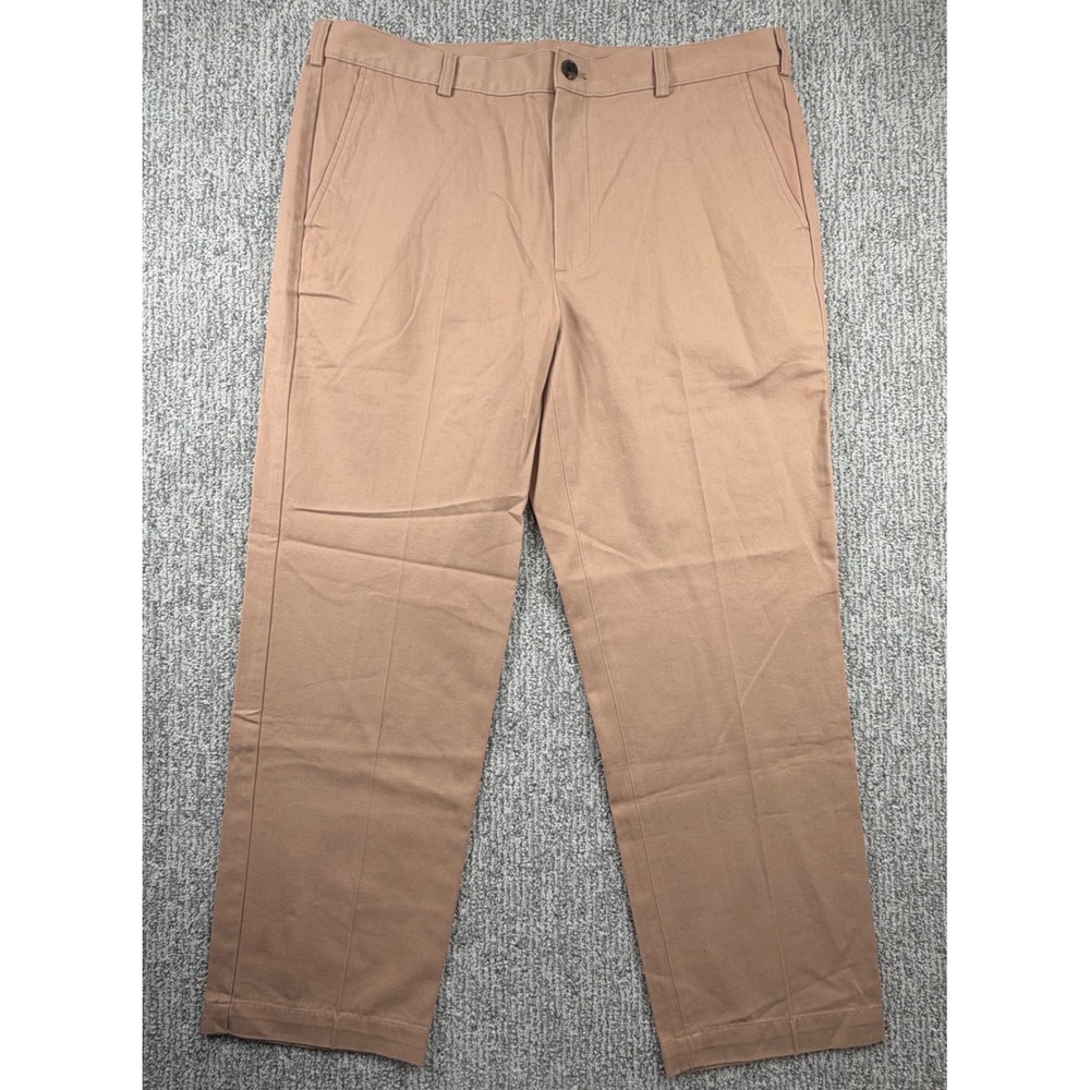 Brooks Brothers Chinos Mens 38x30(29.5) Tan 346 Cotton Flat Front Casual Pants